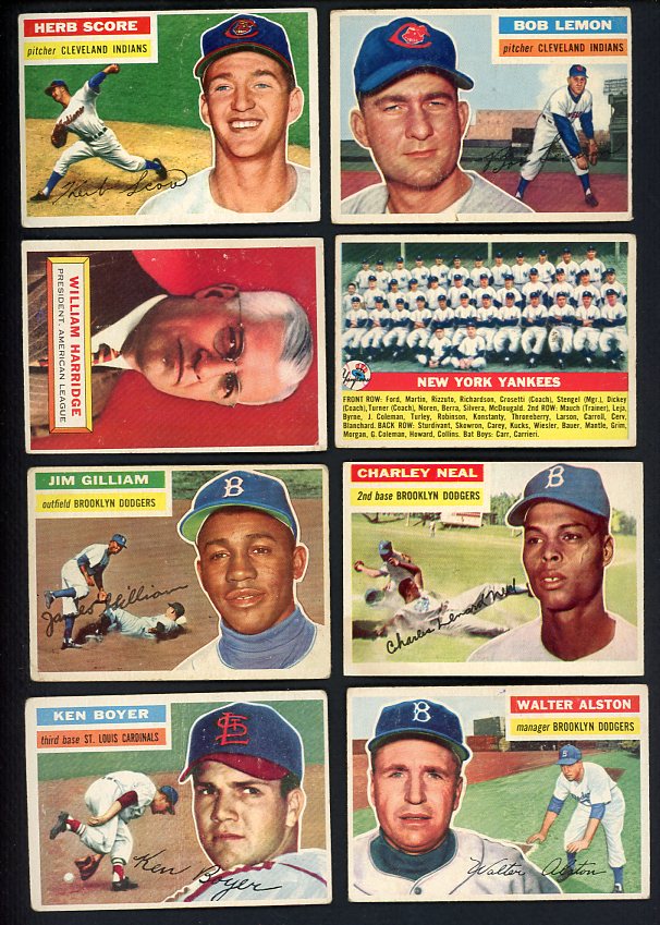 1956 Topps Baseball Set Lot 99 Diff Lower Grade Lemon Score Boyer 426477