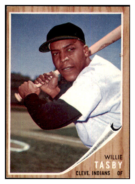 1962 Topps Baseball #462 Willie Tasby Indians EX-MT Variation 426825