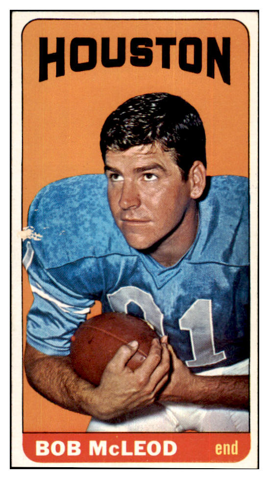 1965 Topps Football #082 Bob McLeod Oilers NR-MT 426970