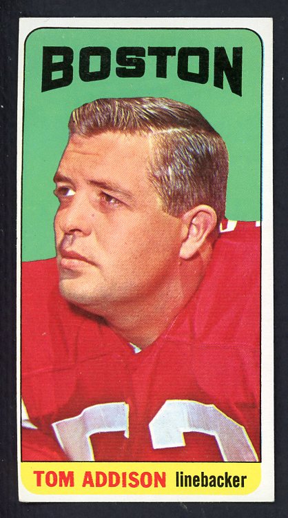 1965 Topps Football #001 Tom Addison Patriots NR-MT 427015