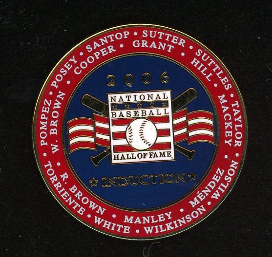 2006 Baseball Hall Of Fame Induction Pin Sutter White 427189