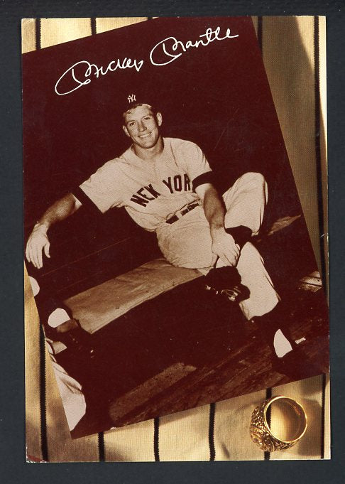 1985 Mickey Mantle Restaurant 4 X 6 Postcard Dream Comes To Life VG-EX 427431