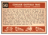 1959 Topps Baseball #543 Roberto Clemente Bill Virdon EX 427547
