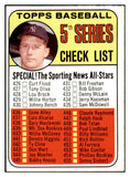 1969 Topps Baseball #412 Checklist 5 Mickey Mantle EX-MT/NR-MT 427591