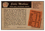 1955 Bowman Baseball #103 Eddie Mathews Braves VG-EX 427676