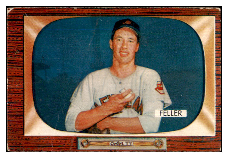 1955 Bowman Baseball #134 Bob Feller Indians Good 427689