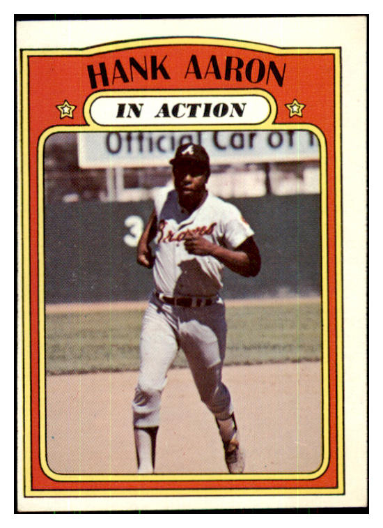 1972 Topps Baseball #300 Hank Aaron IA Braves EX-MT oc 427772