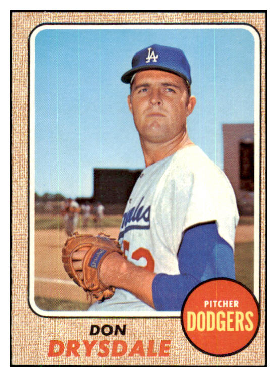 1968 Topps Baseball #145 Don Drysdale Dodgers EX-MT 427818