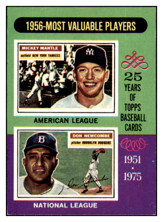 1975 Topps Baseball #194 Mickey Mantle Don Newcombe VG-EX 427824