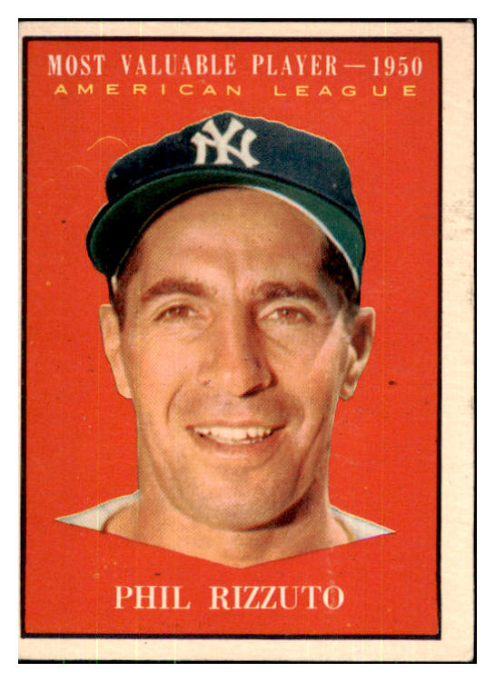 1961 Topps Baseball #471 Phil Rizzuto MVP Yankees EX 427861