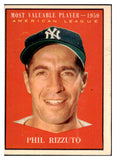 1961 Topps Baseball #471 Phil Rizzuto MVP Yankees EX 427861