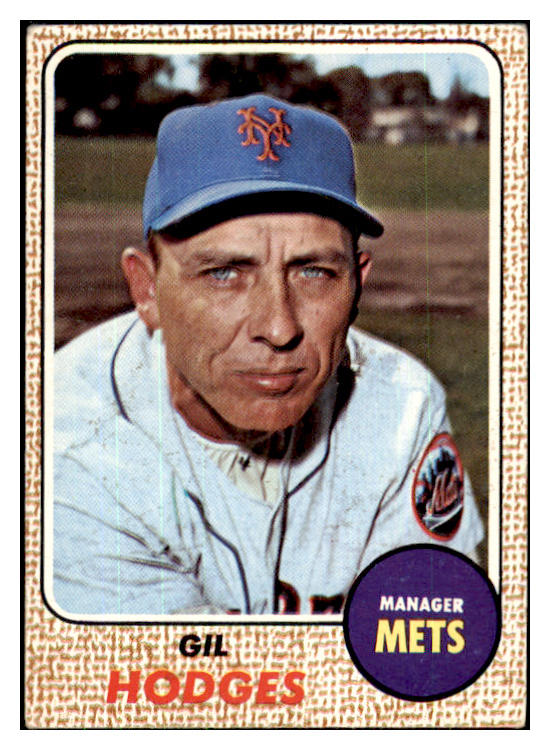 1968 Topps Baseball #027 Gil Hodges Mets VG-EX 427897