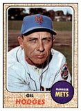 1968 Topps Baseball #027 Gil Hodges Mets VG-EX 427897
