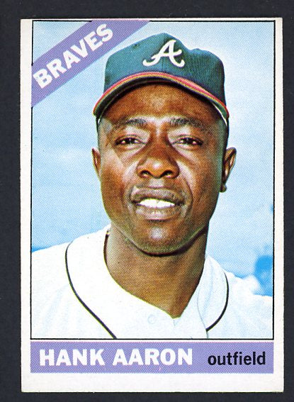 1966 Topps Baseball #500 Hank Aaron Braves EX+/EX-MT oc 427945