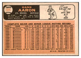 1966 Topps Baseball #500 Hank Aaron Braves EX+/EX-MT oc 427945