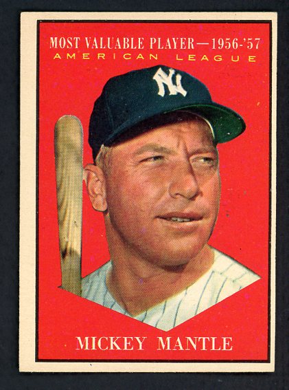 1961 Topps Baseball #475 Mickey Mantle MVP Yankees EX-MT 427949