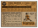 1960 Topps Baseball #480 Yogi Berra Yankees EX-MT 428124