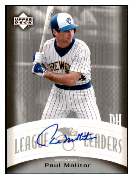 2005 Upper Deck Classic #LL-PM Paul Molitor Brewers NR-MT Signature 428780