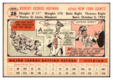 1956 Topps Baseball #028 Bobby Hofman Giants EX-MT White 428901