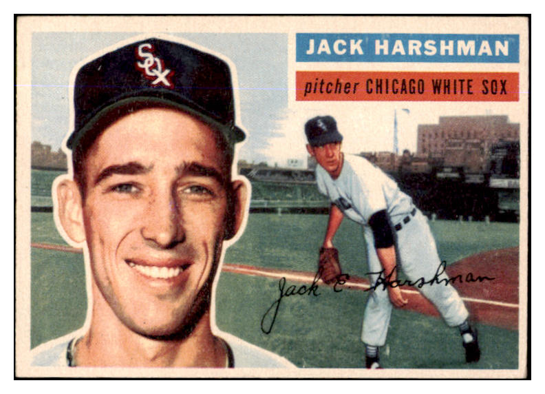 1956 Topps Baseball #029 Jack Harshman White Sox EX-MT White 428902