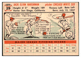 1956 Topps Baseball #029 Jack Harshman White Sox EX-MT White 428902