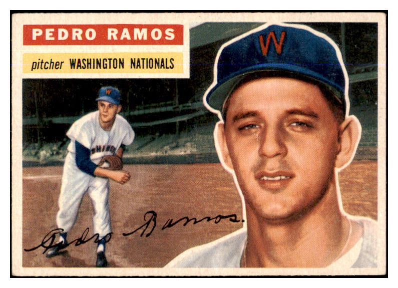 1956 Topps Baseball #049 Pedro Ramos Senators EX-MT White 428915
