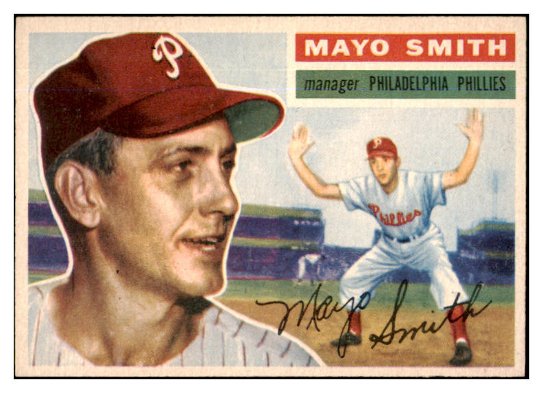 1956 Topps Baseball #060 Mayo Smith Phillies EX-MT White 428923