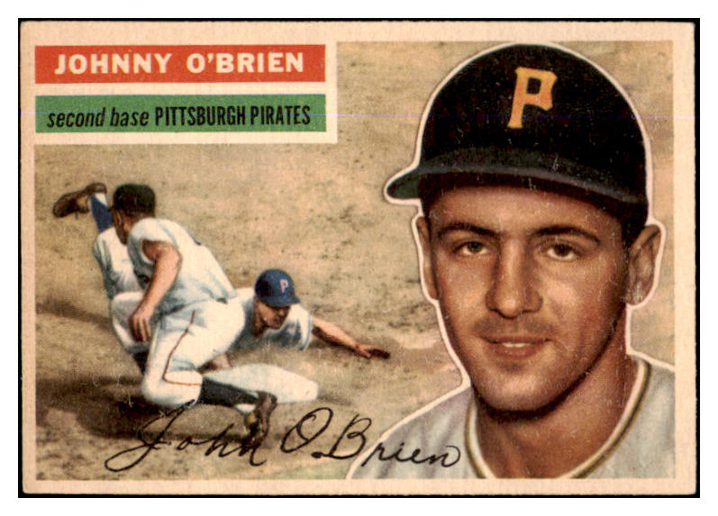 1956 Topps Baseball #065 Johnny O'Brien Pirates EX-MT White 428926