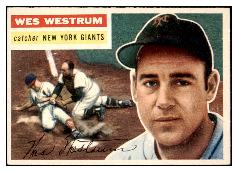 1956 Topps Baseball #156 Wes Westrum Giants EX-MT Gray 428981