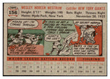 1956 Topps Baseball #156 Wes Westrum Giants EX-MT Gray 428981