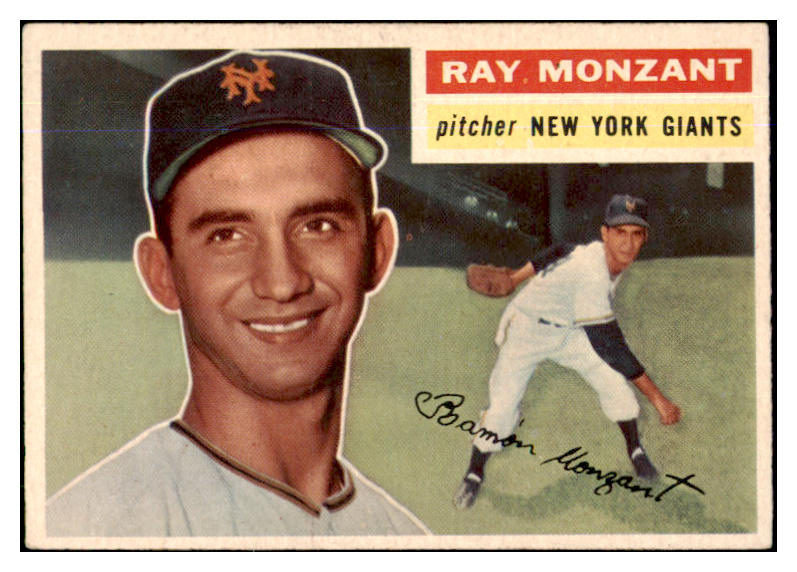 1956 Topps Baseball #264 Ray Monzant Giants EX-MT 429047