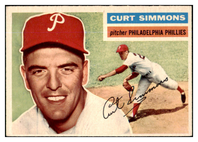 1956 Topps Baseball #290 Curt Simmons Phillies EX-MT 429063