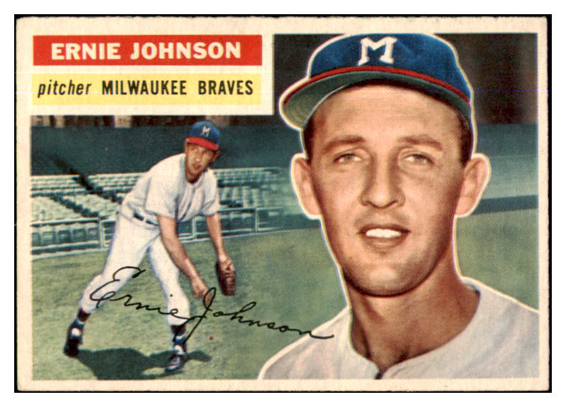 1956 Topps Baseball #294 Ernie Johnson Braves EX-MT 429064