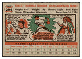 1956 Topps Baseball #294 Ernie Johnson Braves EX-MT 429064
