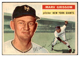 1956 Topps Baseball #301 Marv Grissom Giants EX-MT 429068