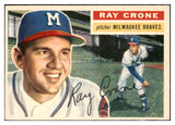 1956 Topps Baseball #076 Ray Crone Braves NR-MT White 429102