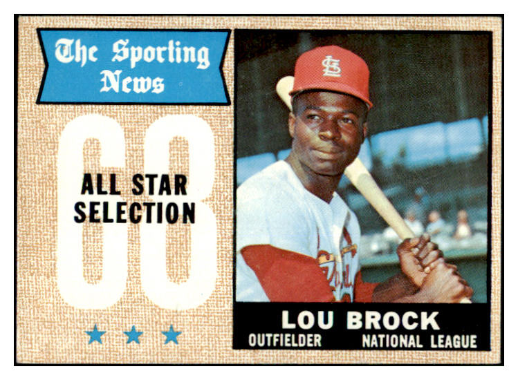 1968 Topps Baseball #372 Lou Brock A.S. Cardinals VG-EX/EX 429464