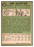 1967 Topps Baseball #369 Catfish Hunter A's EX+/EX-MT 429498