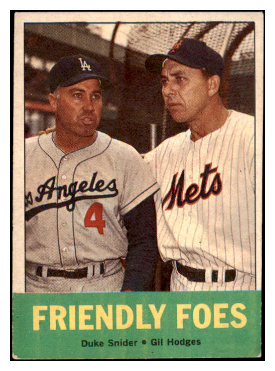 1963 Topps Baseball #068 Duke Snider Gil Hodges EX 429520