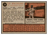 1962 Topps Baseball #030 Eddie Mathews Braves EX-MT 429689