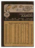 1973 Topps Baseball #100 Hank Aaron Braves Good ink back 429693