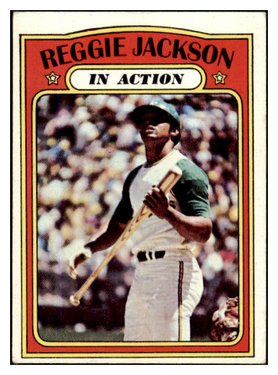 1972 Topps Baseball #436 Reggie Jackson IA A's EX 429742