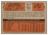 1972 Topps Baseball #330 Catfish Hunter A's EX+/EX-MT 429743