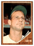 1962 Topps Baseball #564 Bob Grim A's EX-MT/NR-MT 429746