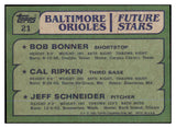 1982 Topps Baseball #021 Cal Ripken Orioles NR-MT 429895