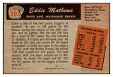 1955 Bowman Baseball #103 Eddie Mathews Braves VG 429918