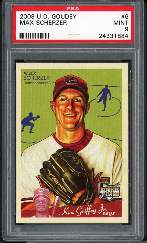 2008 UD Goudey #006 Max Scherzer Diamondbacks PSA 9 MINT 429948