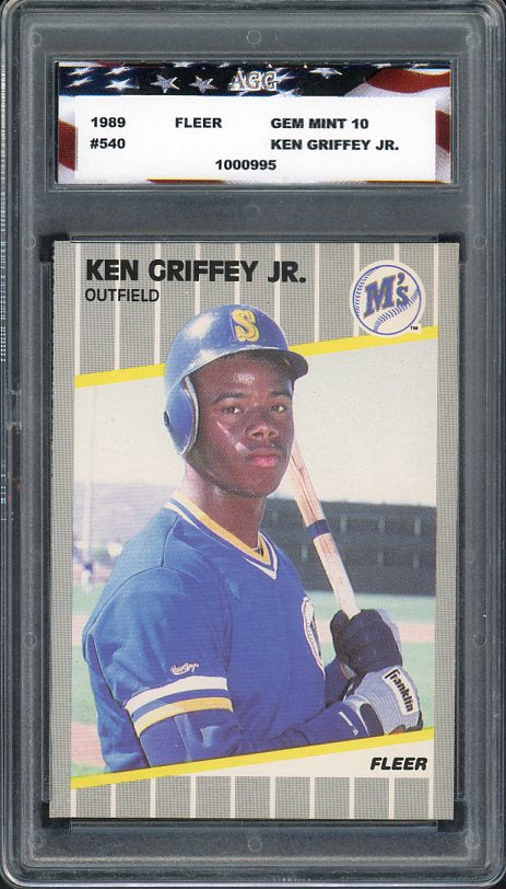 1989 Fleer #548 Ken Griffey Jr Mariners AGC 10 430085