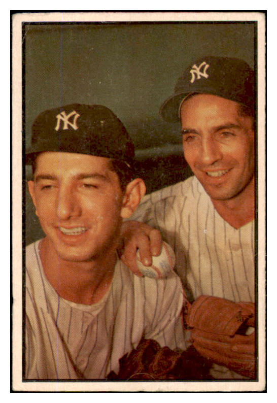 1953 Bowman Color Baseball #093 Phil Rizzuto Billy Martin nice front bad back 430137