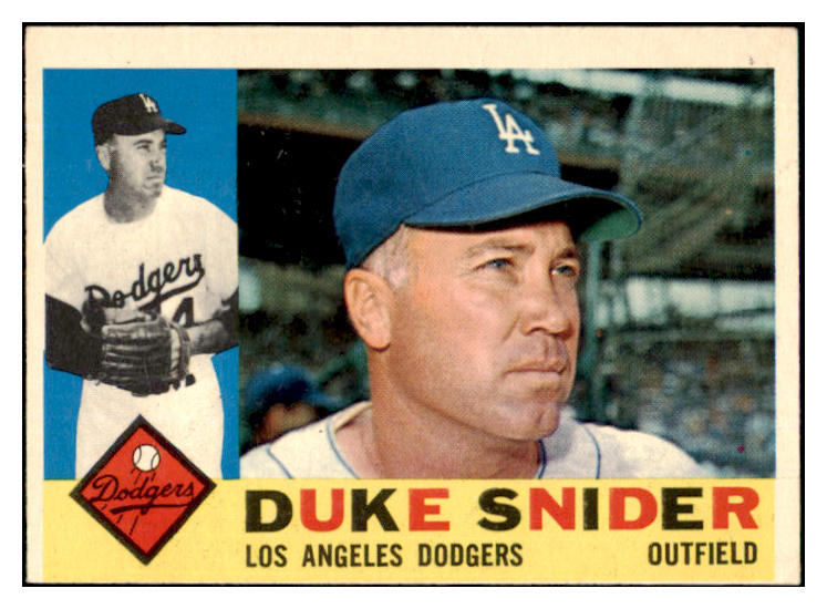 1960 Topps Baseball #493 Duke Snider Dodgers VG-EX oc 430187